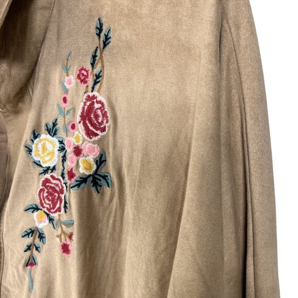 Umgee Women L Embroidered Tunic Vegan Suede Dress Western Cowgirl Lagenlook Boho - Picture 13 of 16